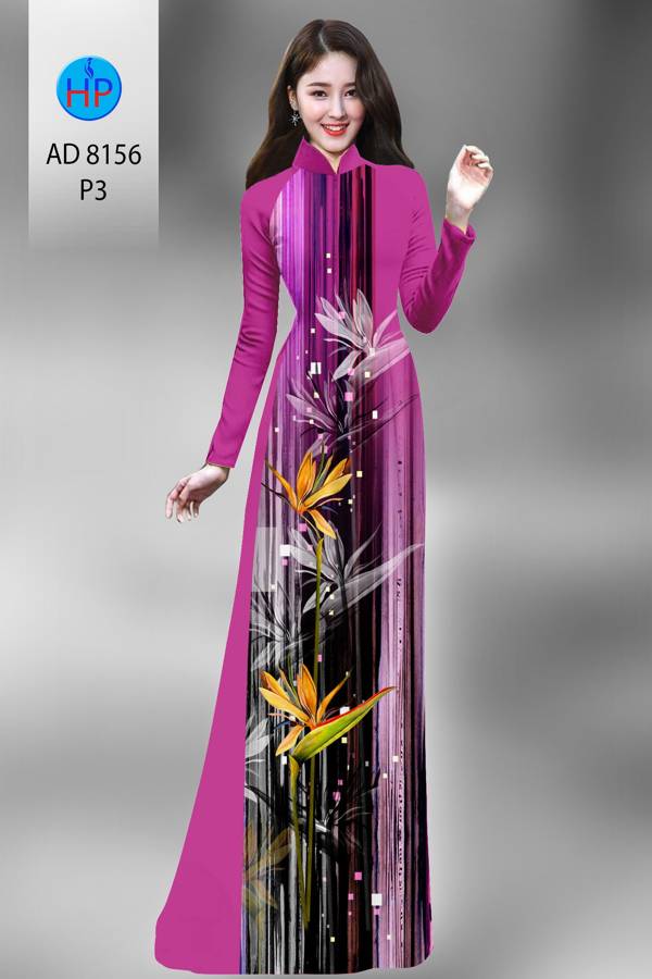 Vải Áo Dài Hoa Thiên Điểu Mới Ra AD 8156 37 Vải Áo Dài Hoa Thiên Điểu Mới Ra AD 8156