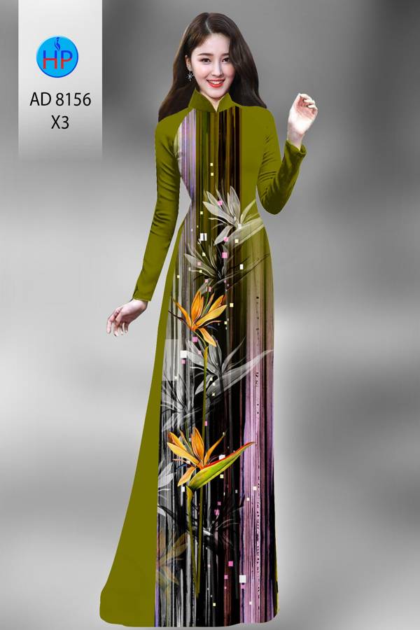 Vải Áo Dài Hoa Thiên Điểu Mới Ra AD 8156 38 Vải Áo Dài Hoa Thiên Điểu Mới Ra AD 8156