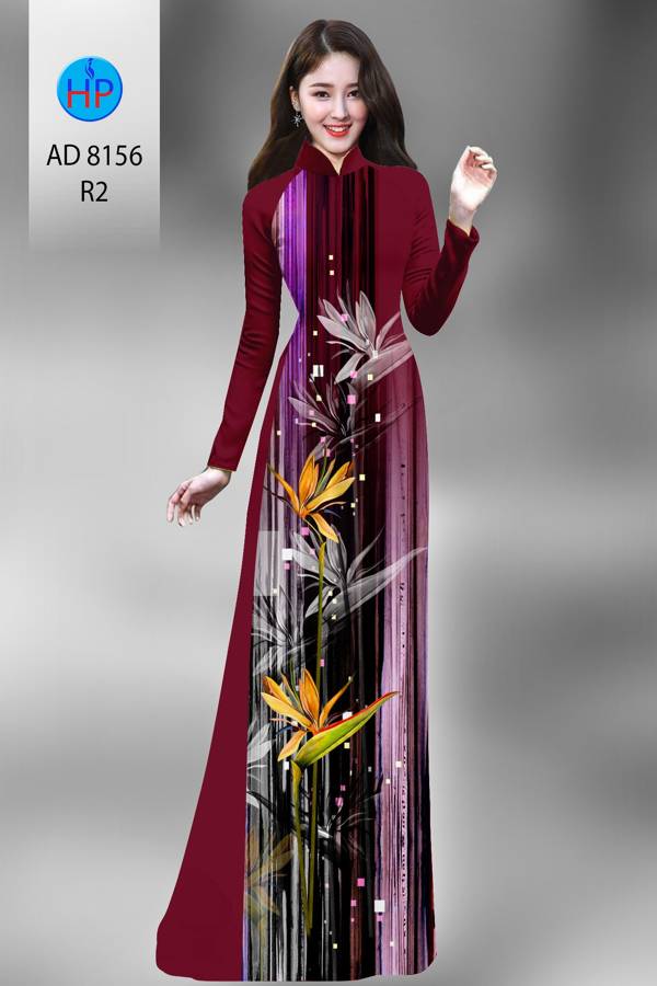 Vải Áo Dài Hoa Thiên Điểu Mới Ra AD 8156 40 Vải Áo Dài Hoa Thiên Điểu Mới Ra AD 8156
