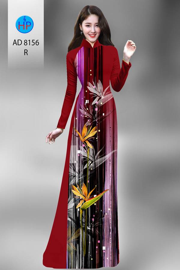 Vải Áo Dài Hoa Thiên Điểu Mới Ra AD 8156 43 Vải Áo Dài Hoa Thiên Điểu Mới Ra AD 8156