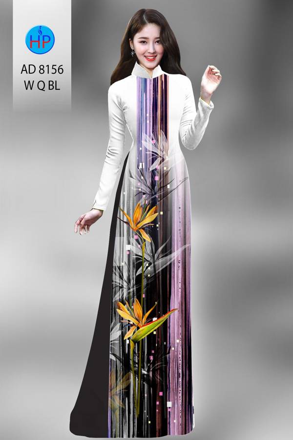 Vải Áo Dài Hoa Thiên Điểu Mới Ra AD 8156 46 Vải Áo Dài Hoa Thiên Điểu Mới Ra AD 8156