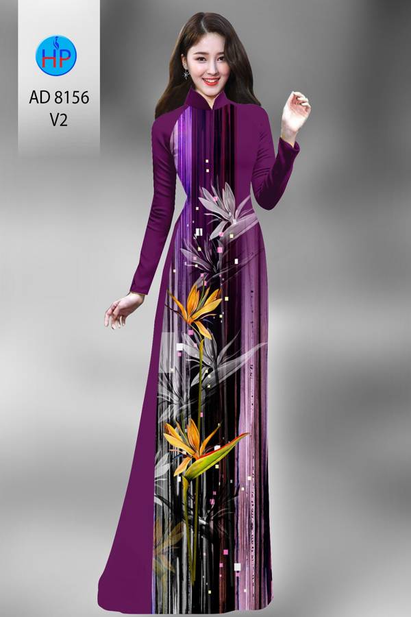 Vải Áo Dài Hoa Thiên Điểu Mới Ra AD 8156 50 Vải Áo Dài Hoa Thiên Điểu Mới Ra AD 8156