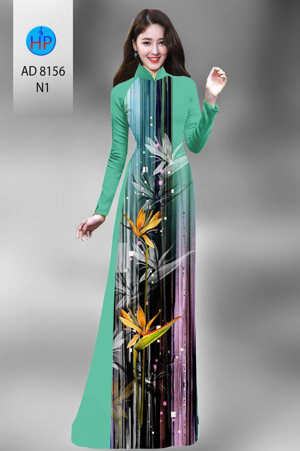 Vải Áo Dài Hoa Thiên Điểu Mới Ra AD 8156 49 Vải Áo Dài Hoa Thiên Điểu Mới Ra AD 8156