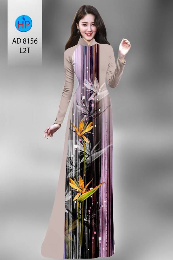 Vải Áo Dài Hoa Thiên Điểu Mới Ra AD 8156 51 Vải Áo Dài Hoa Thiên Điểu Mới Ra AD 8156