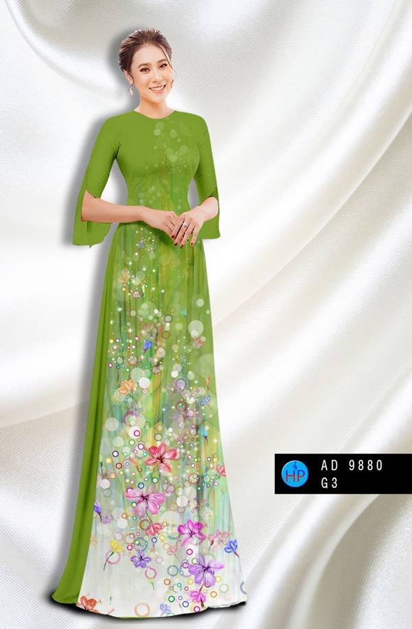 Vải Áo Dài Hoa In 3D Vừa Ra AD 9880 37 Vải Áo Dài Hoa In 3D Vừa Ra  AD 9880