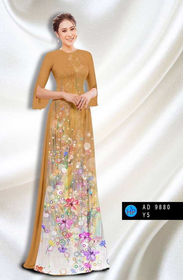 Vải Áo Dài Hoa In 3D Vừa Ra AD 9880 43 Vải Áo Dài Hoa In 3D Vừa Ra  AD 9880