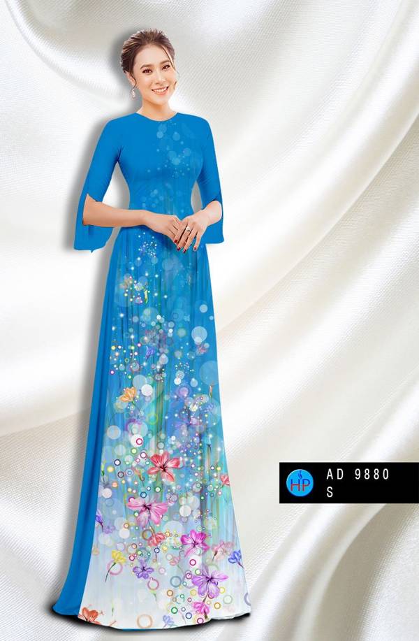 Vải Áo Dài Hoa In 3D Vừa Ra AD 9880 48 Vải Áo Dài Hoa In 3D Vừa Ra  AD 9880