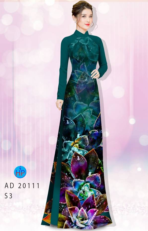 Vải Áo Dài Hoa In 3D Độc Đáo AD 20111 39 Vải Áo Dài Hoa In 3D Độc Đáo AD 20111