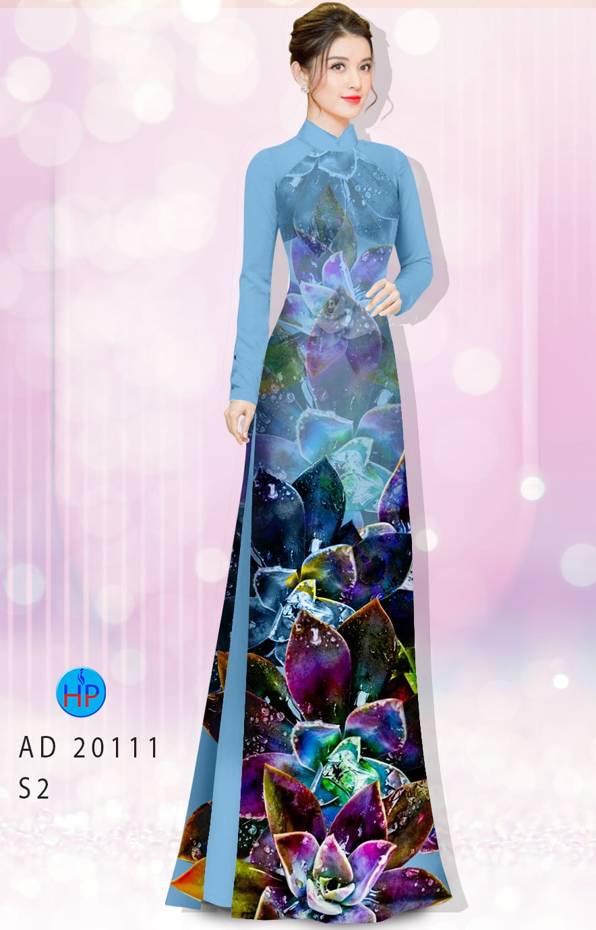 Vải Áo Dài Hoa In 3D Độc Đáo AD 20111 38 Vải Áo Dài Hoa In 3D Độc Đáo AD 20111