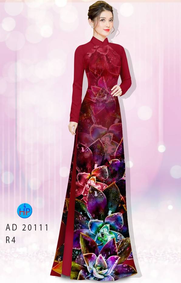 Vải Áo Dài Hoa In 3D Độc Đáo AD 20111 40 Vải Áo Dài Hoa In 3D Độc Đáo AD 20111