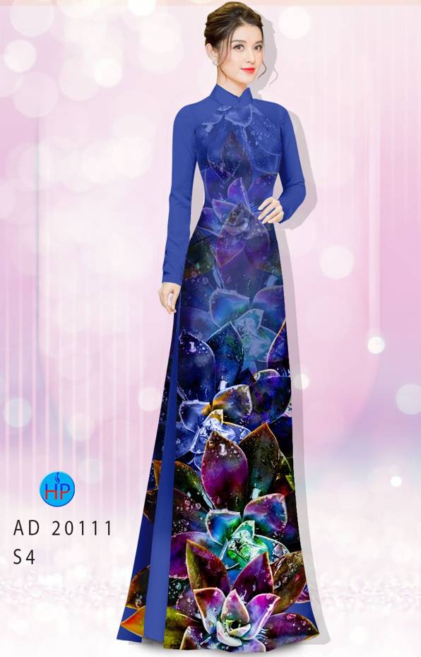 Vải Áo Dài Hoa In 3D Độc Đáo AD 20111 42 Vải Áo Dài Hoa In 3D Độc Đáo AD 20111