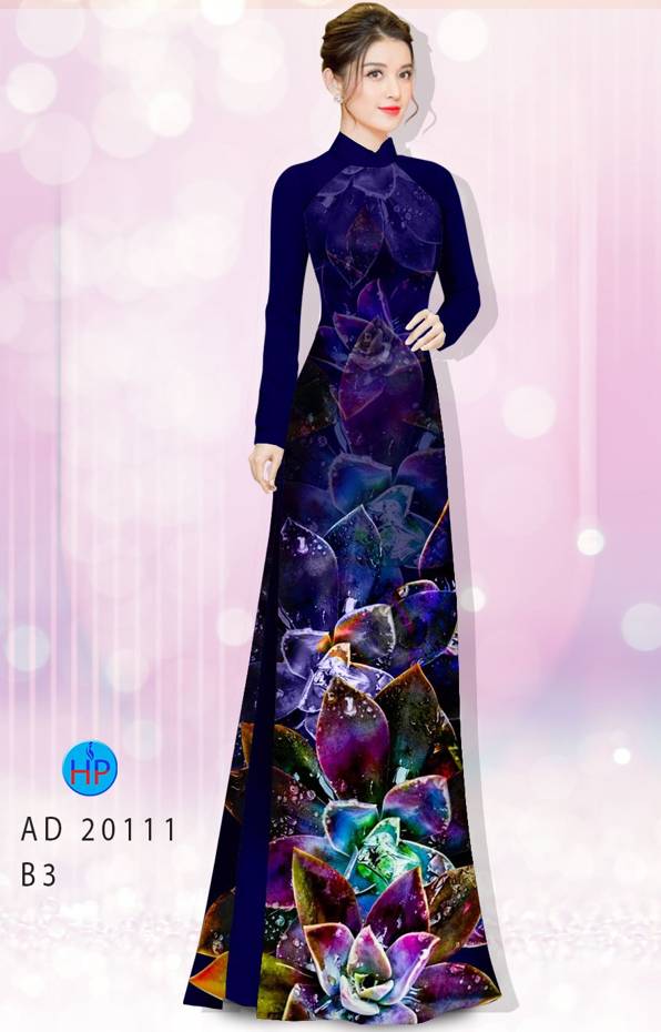 Vải Áo Dài Hoa In 3D Độc Đáo AD 20111 41 Vải Áo Dài Hoa In 3D Độc Đáo AD 20111