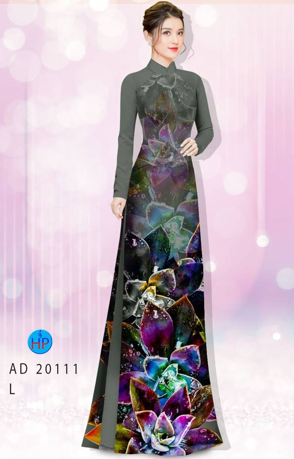 Vải Áo Dài Hoa In 3D Độc Đáo AD 20111 45 Vải Áo Dài Hoa In 3D Độc Đáo AD 20111