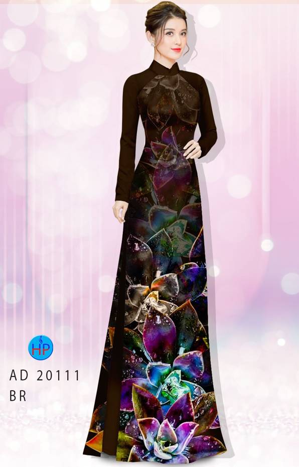 Vải Áo Dài Hoa In 3D Độc Đáo AD 20111 44 Vải Áo Dài Hoa In 3D Độc Đáo AD 20111