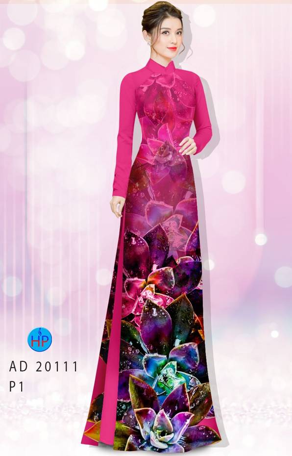 Vải Áo Dài Hoa In 3D Độc Đáo AD 20111 52 Vải Áo Dài Hoa In 3D Độc Đáo AD 20111