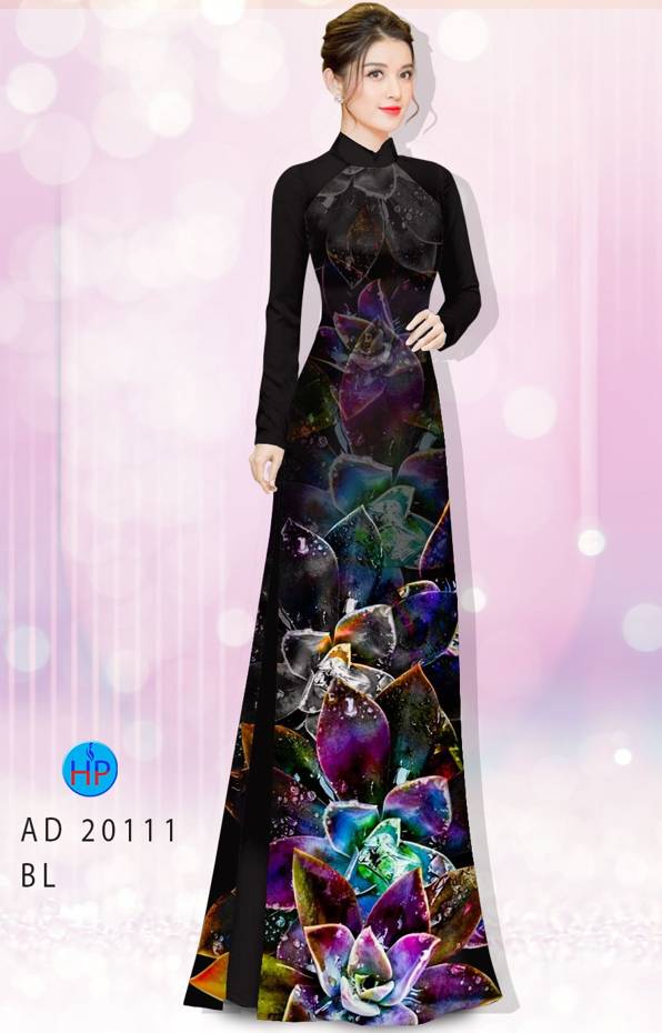Vải Áo Dài Hoa In 3D Độc Đáo AD 20111 50 Vải Áo Dài Hoa In 3D Độc Đáo AD 20111