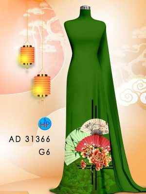 Vải Áo Dài In Hình Quạt Độc Đáo AD 31366 19 Vai Ao Dai In Hinh Quat Doc Dao AD 31366