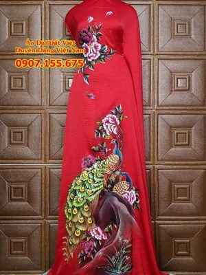 Vải Áo Dài Thái Tuấn Vẽ Chim Công Kiểu Mới AD VE151122_20