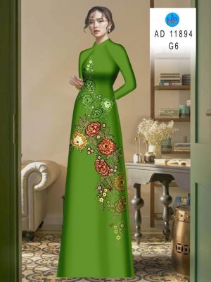 Vải Áo Dài Hoa In 3D Độc Đáo AD 11894 19 Vai Ao Dai Hoa In 3D Doc Dao AD 11894