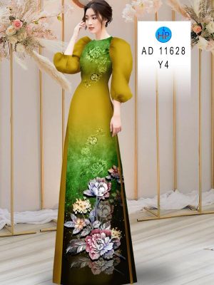 Vải Áo Dài Hoa In 3D Kiểu Mới AD 11628 20 Vai Ao Dai Hoa In 3D Kieu Moi AD 11628