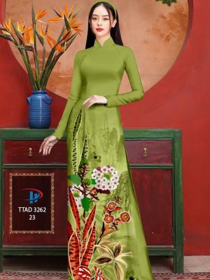 Vải Áo Dài Hoa In 3D Kiểu Mới AD TTAD3262 24 Vai Ao Dai Hoa In 3D Kieu Moi AD TTAD3262