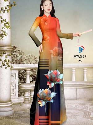 Vải Áo Dài Hoa In 3D Mới Ra AD MTAD77 26 Vai Ao Dai Hoa In 3D Moi Ra AD MTAD77