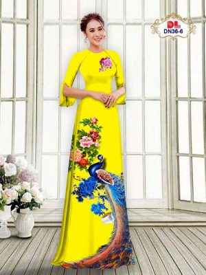 Vải Áo Dài Chim Công Kiểu Mới AD DN36 15 Vai Ao Dai Chim Cong Kieu Moi AD DN36