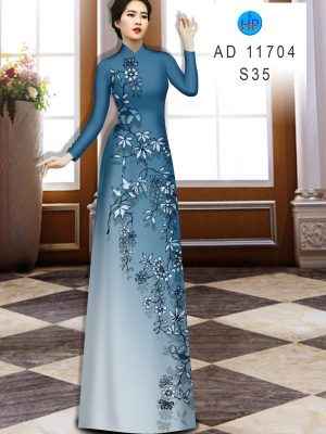 Vải Áo Dài Hoa In 3D Độc Đáo AD 11704 19 Vai Ao Dai Hoa In 3D Doc Dao AD 11704