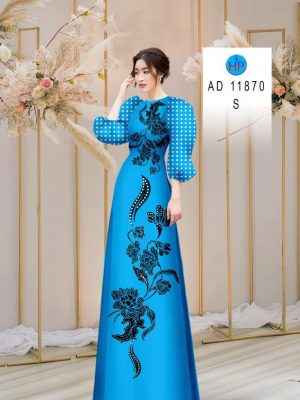 Vải Áo Dài Hoa In 3D Độc Đáo AD 11870 19 Vai Ao Dai Hoa In 3D Doc Dao AD 11870