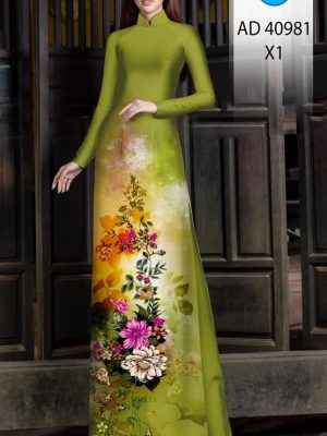 Vải Áo Dài Hoa In 3D Độc Đáo AD 40981 19 Vai Ao Dai Hoa In 3D Doc Dao AD 40981