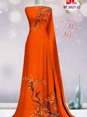 Vải Áo Dài Hoa In 3D Độc Đáo AD BT2027 11 Vai Ao Dai Hoa In 3D Doc Dao AD BT2027