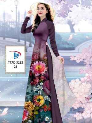 Vải Áo Dài Hoa In 3D Độc Đáo AD TTAD3282 26 Vai Ao Dai Hoa In 3D Doc Dao AD TTAD3282