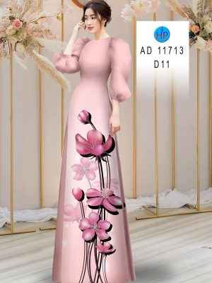 Vải Áo Dài Hoa In 3D Kiểu Mới AD 11713 19 Vai Ao Dai Hoa In 3D Kieu Moi AD 11713
