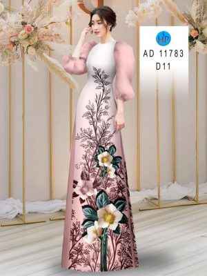 Vải Áo Dài Hoa In 3D Kiểu Mới AD 11783 19 Vai Ao Dai Hoa In 3D Kieu Moi AD 11783