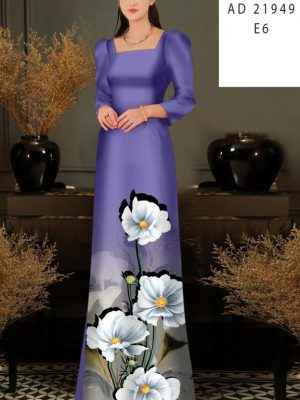 Vải Áo Dài Hoa In 3D Kiểu Mới AD 21949 20 Vai Ao Dai Hoa In 3D Kieu Moi AD 21949