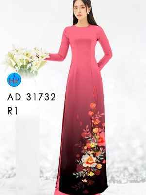 Vải Áo Dài Hoa In 3D Kiểu Mới AD 31732 19 Vai Ao Dai Hoa In 3D Kieu Moi AD 31732