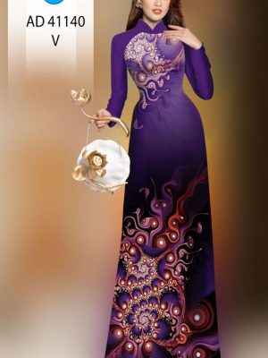 Vải Áo Dài Hoa In 3D Kiểu Mới AD 41140 20 Vai Ao Dai Hoa In 3D Kieu Moi AD 41140