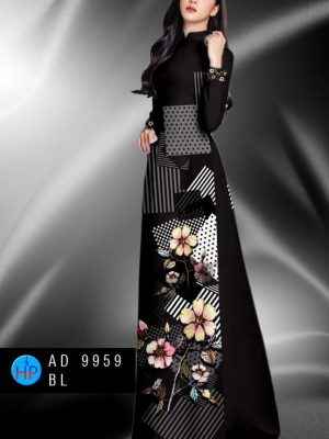 Vải Áo Dài Hoa In 3D Kiểu Mới AD 9959 19 Vai Ao Dai Hoa In 3D Kieu Moi AD 9959