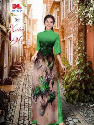 Vải Áo Dài Hoa In 3D Kiểu Mới AD MH153 33 Vai Ao Dai Hoa In 3D Kieu Moi AD MH153
