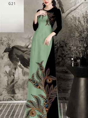 Vải Áo Dài Hoa In 3D Mới Ra AD 21610 19 Vai Ao Dai Hoa In 3D Moi Ra AD 21610