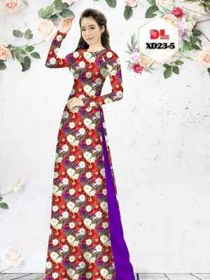1656729162 254 Vai Ao Dai Hoa Deu Thiet Ke 2022 AD XD23