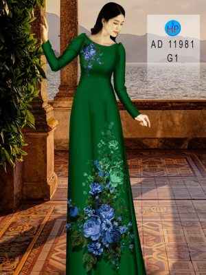 Vải Áo Dài Hoa Hồng Xanh Kiểu Mới AD 11981 22 1658220307 485 Vai Ao Dai Hoa Hong Xanh Kieu Moi AD 11981