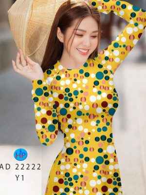 Vải Áo Dài Chấm Bi Thiết Kế 2022 AD 22222 21 Vai Ao Dai Cham Bi Thiet Ke 2022 AD 22222