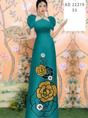 Vải Áo Dài Hoa Hồng Thiết Kế 2022 AD 22219 19 Vai Ao Dai Hoa Hong Thiet Ke 2022 AD 22219