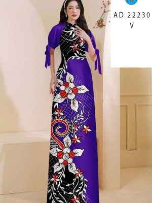 Vải Áo Dài Hoa In 3D Mới Ra AD 22230 19 Vai Ao Dai Hoa In 3D Moi Ra AD 22230