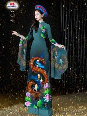 Vải Áo Dài Hoa Sen Kiểu Mới AD MV3488 26 Vai Ao Dai Hoa Sen Kieu Moi AD MV3488