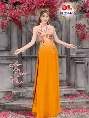 Vải Áo Dài Hoa In 3D Độc Đáo AD BT2074 14 Vai Ao Dai Hoa In 3D Doc Dao AD BT2074