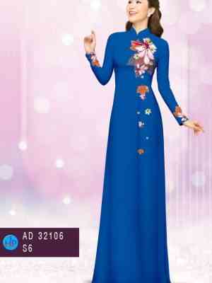 Vai Ao Dai Hoa In 3D Kieu Moi AD 32106