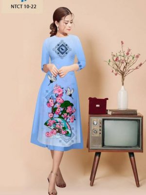Vải Áo Dài Cách Tân Hoa Đào Thiết Kế 2022 AD NTCT10 55 1664503081 608 Vai Ao Dai Cach Tan Hoa Dao Thiet Ke 2022