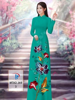 Vải Áo Dài Hoa In 3D Kiểu Mới AD MTAD269 26 Vai Ao Dai Hoa In 3D Kieu Moi AD MTAD269
